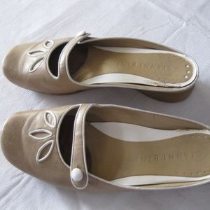 Beige open back leather mule  - 6 1/2 Gianni Bini